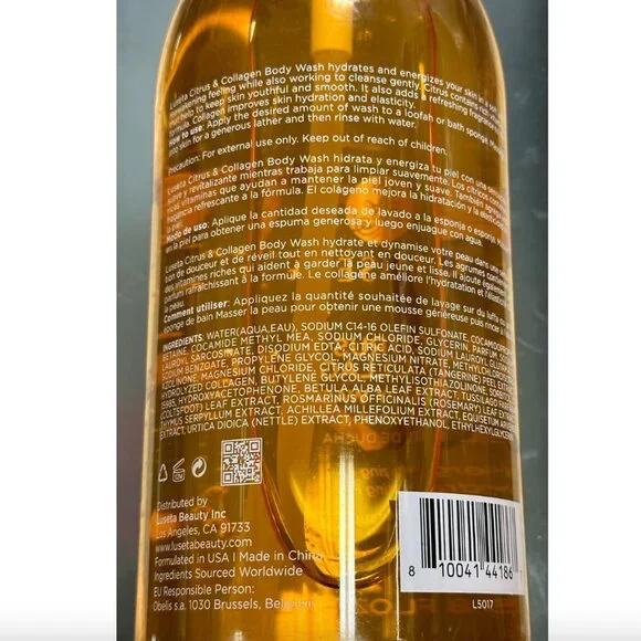 NWT Luseta Citrus & Collagen Energizing Hydrating Body Wash 33.8 fl oz - Picture 7 of 12